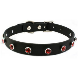 Swarovski® Scarlet Red Crystal Vegan Leather Collar